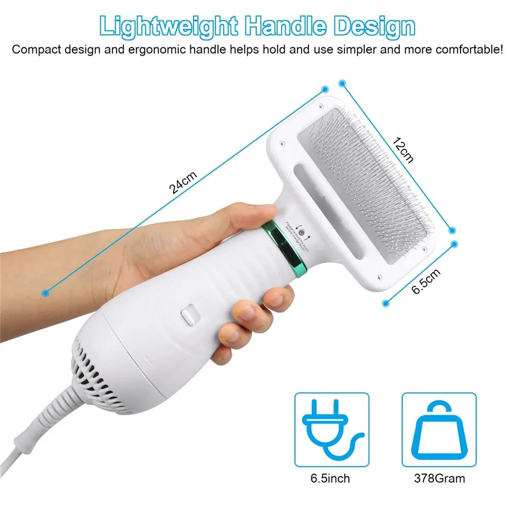 Liora Pets 2-in-1 Portable Dog Hair Dryer & Grooming Comb