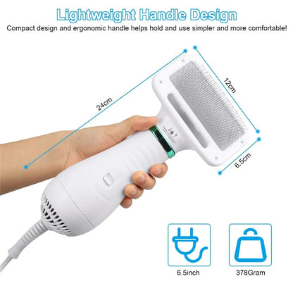 Liora Pets 2-in-1 Portable Dog Hair Dryer & Grooming Comb