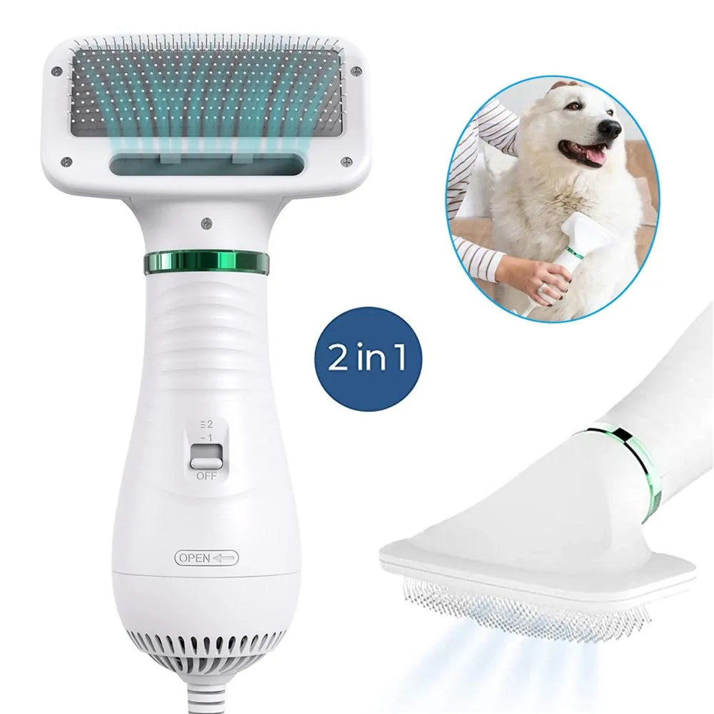 Liora Pets 2-in-1 Portable Dog Hair Dryer & Grooming Comb