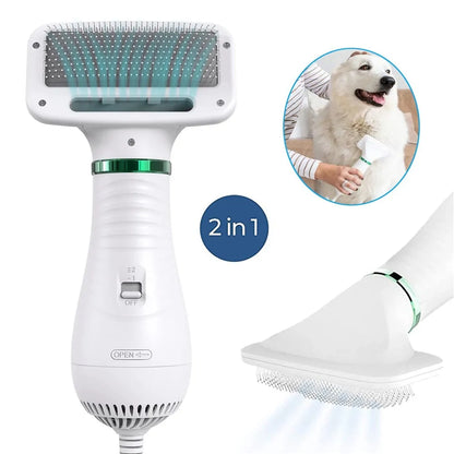 Liora Pets 2-in-1 Portable Dog Hair Dryer & Grooming Comb